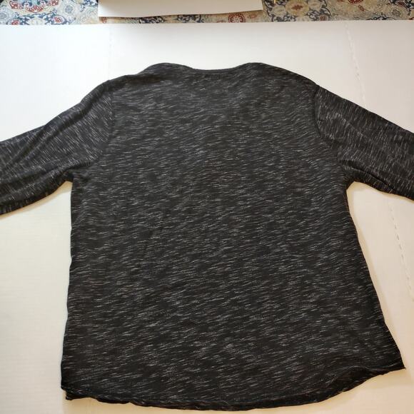 Lucky Brand XXL Long Sleeve Heathered Black Cotten Blend Henly Shirt - Picture 6 of 6